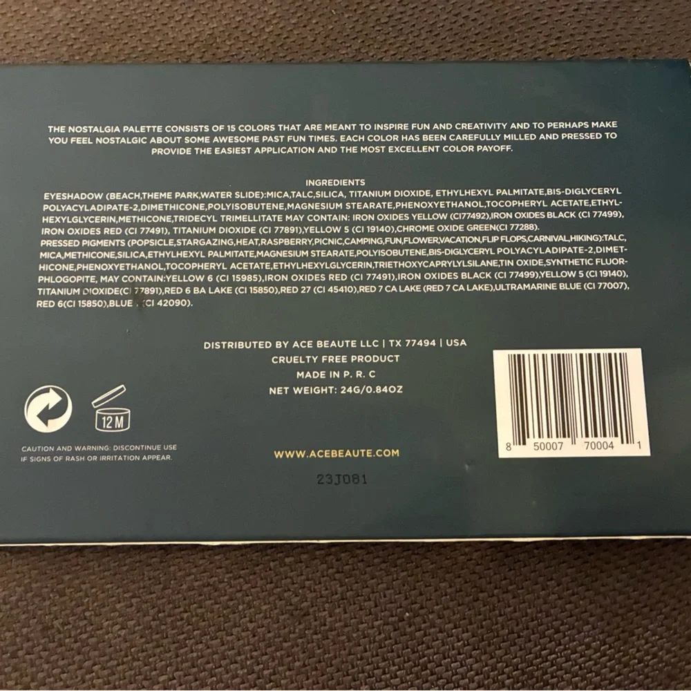 Ace Beauté Nostalgia Eyeshadow Palette. Brand new in box. Fun colours! - Picture 3 of 5